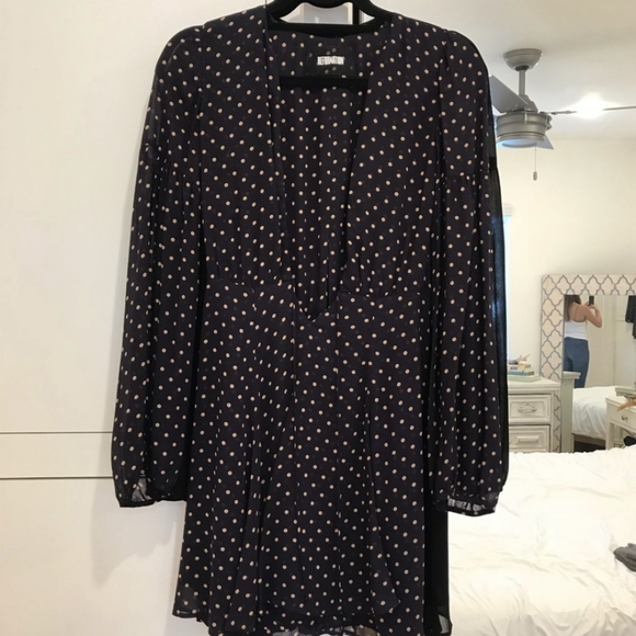 🌹🇺🇲♻️ REFORMATION BELLA DRESS Plunge Neck SEXY Flare MINI DRESS - Picture 6 of 8